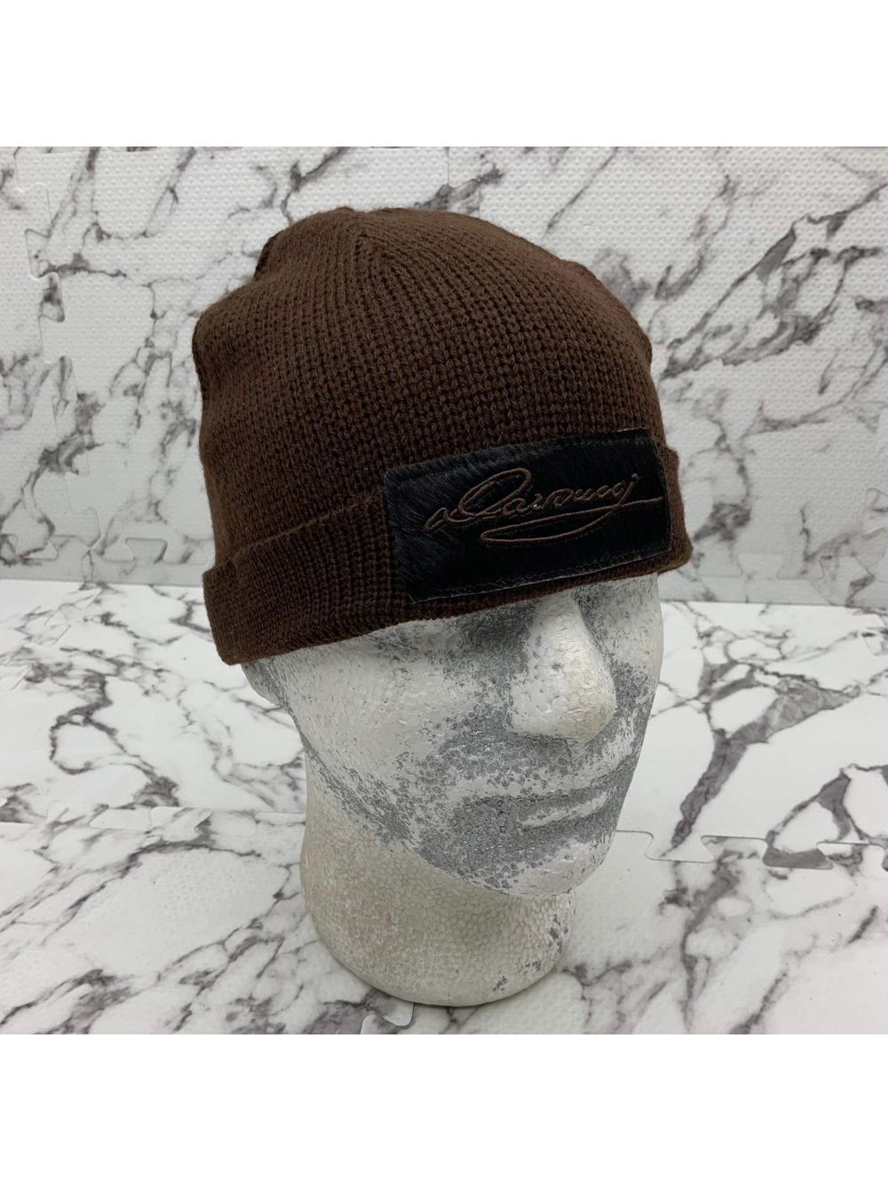 Men's Davoucci Brown | Black Pony Hair Casual Beanies NWT